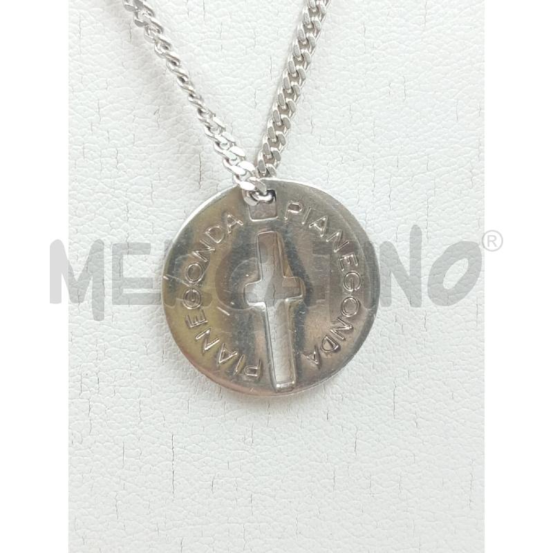 COLLANA PIANEGONDA CIONDOLO CERCHIO CROCE | Mercatino dell'Usato Verona fiera 2