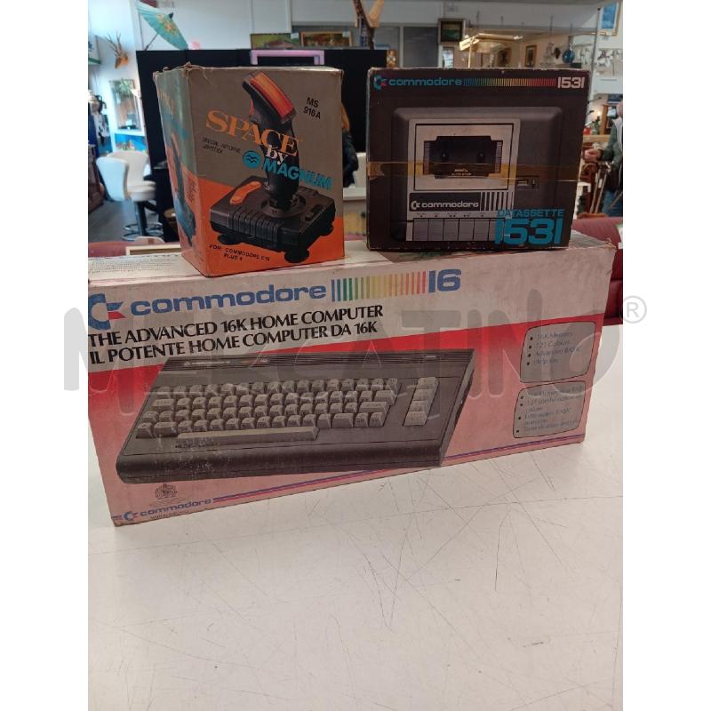 COMMODORE 16+DATASETE 1531+JOYPAD SPACE MAGNUM | Mercatino dell'Usato Verona fiera 1