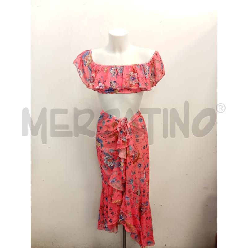 COMPLETO DONNA BLUMARINE BEACHWEAR ROSA BLU FIORI  | Mercatino dell'Usato Verona fiera 1