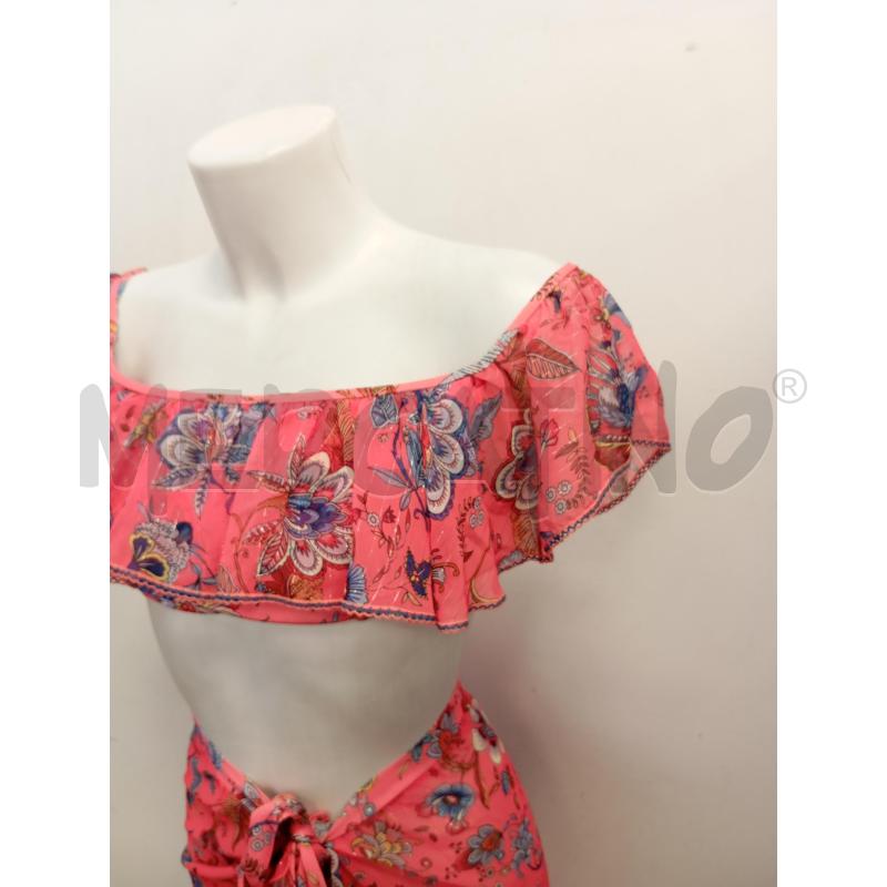 COMPLETO DONNA BLUMARINE BEACHWEAR ROSA BLU FIORI  | Mercatino dell'Usato Verona fiera 2