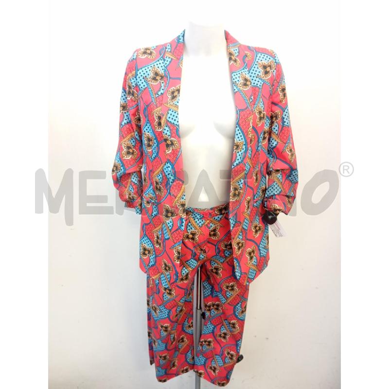 COMPLETO DONNA VICOLO ROSSO AZZURRO POIS FIORI MARRONE | Mercatino dell'Usato Verona fiera 1