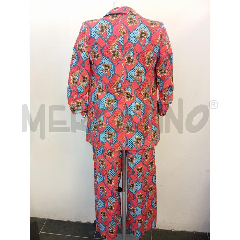 COMPLETO DONNA VICOLO ROSSO AZZURRO POIS FIORI MARRONE | Mercatino dell'Usato Verona fiera 3