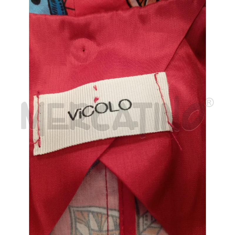 COMPLETO DONNA VICOLO ROSSO AZZURRO POIS FIORI MARRONE | Mercatino dell'Usato Verona fiera 4