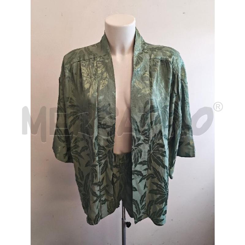 COMPLETO D LOVE STORIES VERDE FOGLIE CARDIGAN +PANTA  | Mercatino dell'Usato Verona fiera 1