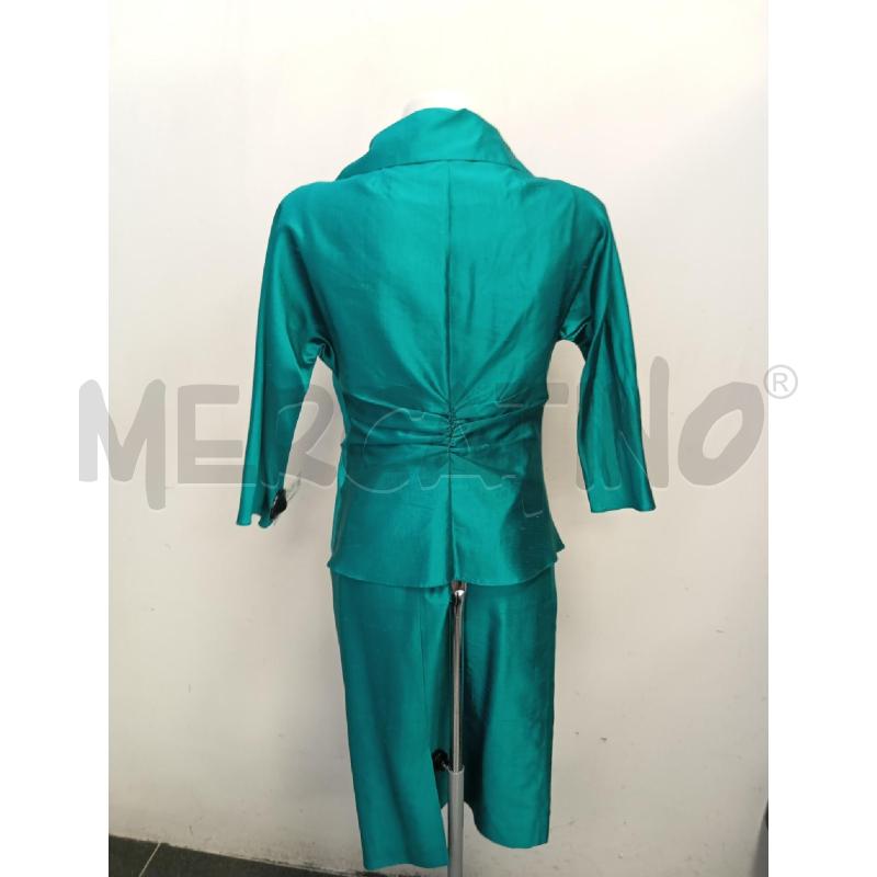 COMPLETO D MAX MARA SETA TURCHESE  | Mercatino dell'Usato Verona fiera 2