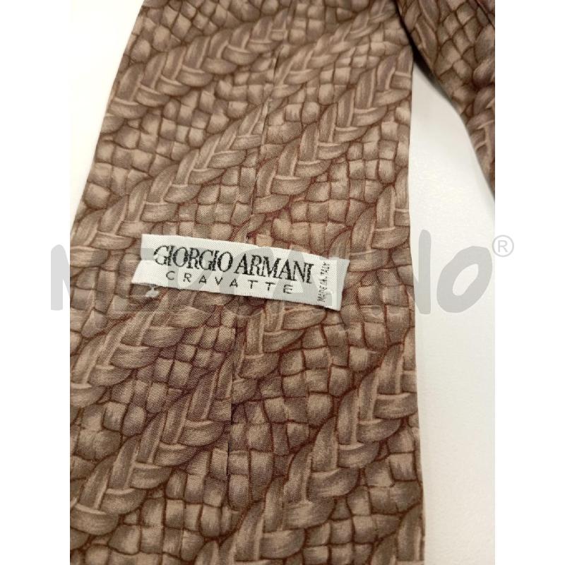 CRAVATTA D GIORGIO ARMANI TRECCE MARRONI  | Mercatino dell'Usato Verona fiera 2