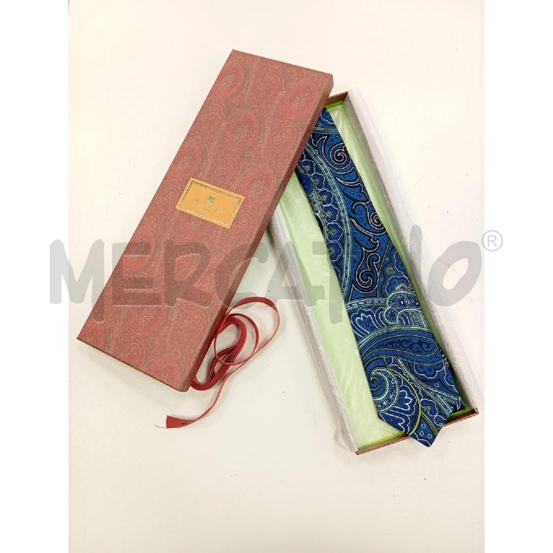 CRAVATTA ETRO PAISLEY BLU CELESTE  | Mercatino dell'Usato Verona fiera 1