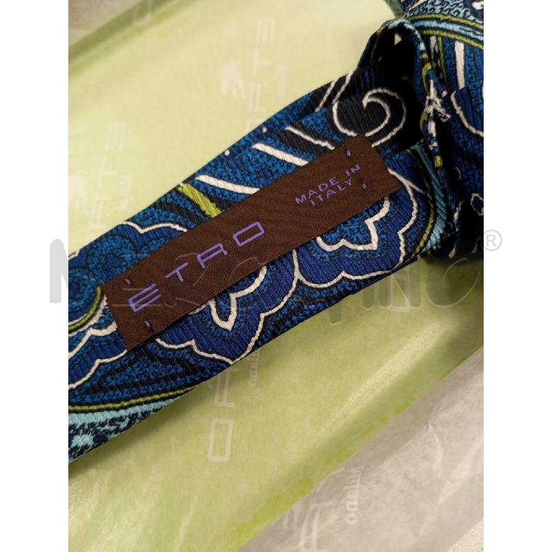 CRAVATTA ETRO PAISLEY BLU CELESTE  | Mercatino dell'Usato Verona fiera 2