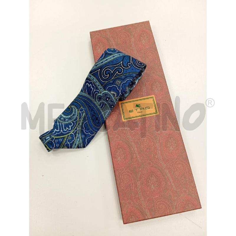CRAVATTA ETRO PAISLEY BLU CELESTE  | Mercatino dell'Usato Verona fiera 4