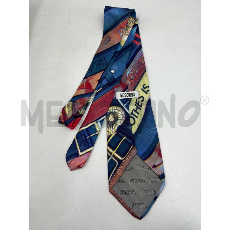CRAVATTA MOSCHINO MATITE CINTURE AZZ ROSSA  | Mercatino dell'Usato Verona fiera 2