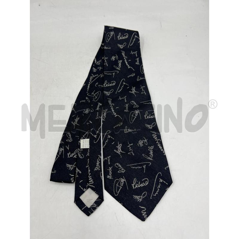 CRAVATTA MOSCHINO NERA CON STAMPA FIRME  | Mercatino dell'Usato Verona fiera 1