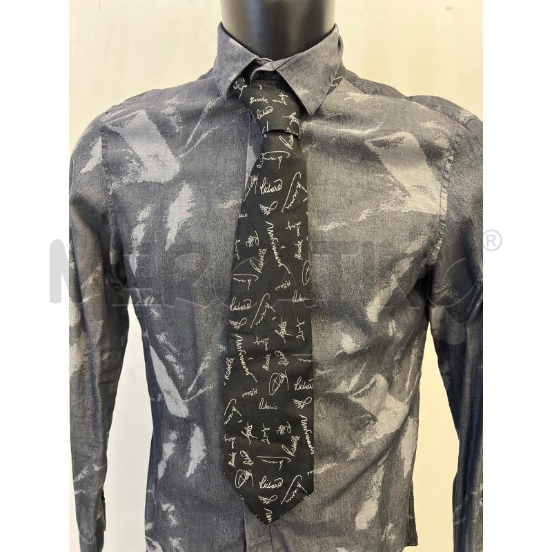CRAVATTA MOSCHINO NERA CON STAMPA FIRME  | Mercatino dell'Usato Verona fiera 3