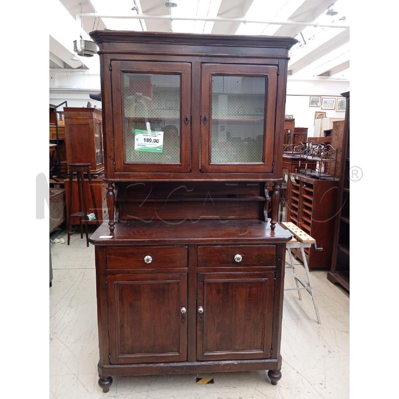 CREDENZA LEGNO CON VETRINA 2CORPI  | Mercatino dell'Usato Verona fiera 1