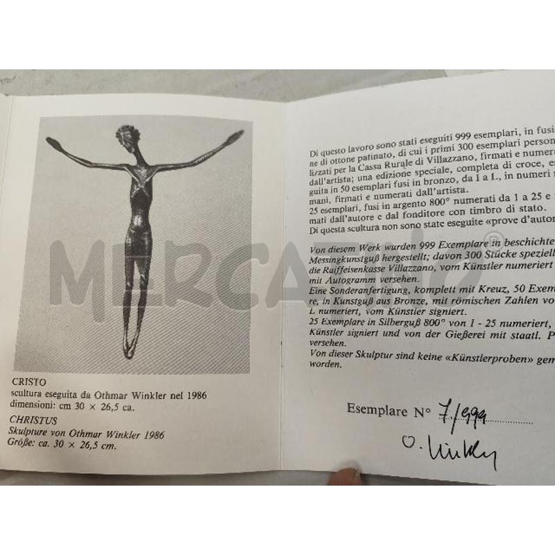 CROCIFISSO O. WINKLER 7/999 CON SCATOLA E CERTIFICATO | Mercatino dell'Usato Verona fiera 3