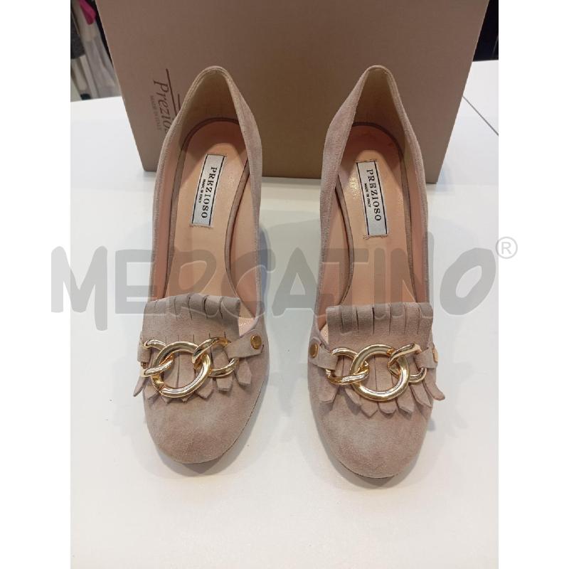 DECOLLETE D PREZIOSO BEIGE CATTEMA DORATA | Mercatino dell'Usato Verona fiera 2