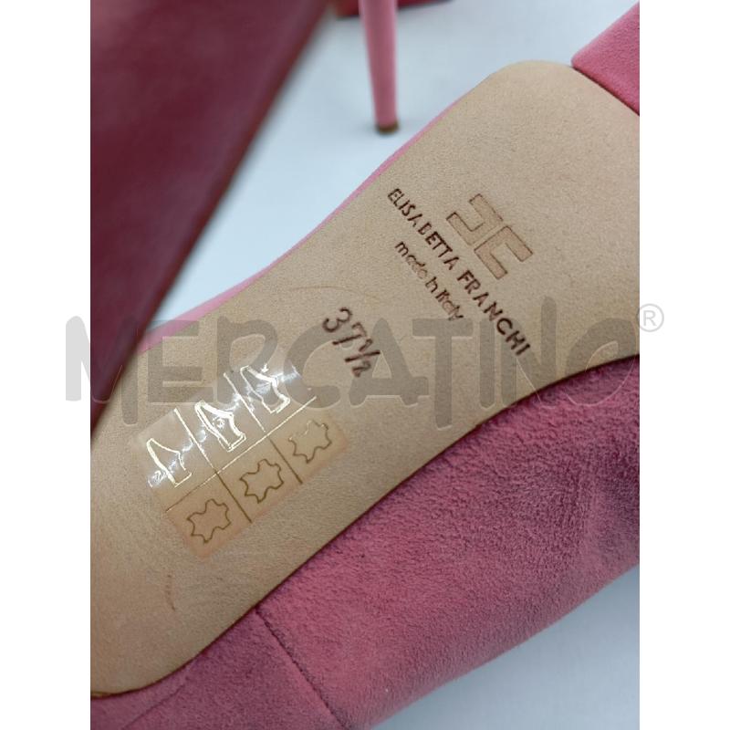 DECOLLETE ELISABETTA FRANCHI ROSA CON FIOCCO E CATENA  | Mercatino dell'Usato Verona fiera 5