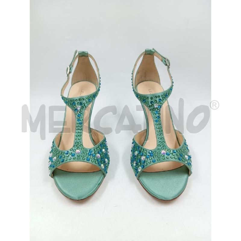 DECOLLETE LELLA BALDI STRASS VERDE ACQUA | Mercatino dell'Usato Verona fiera 2