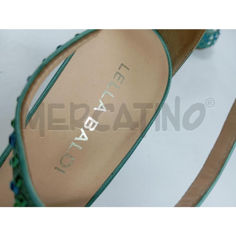 DECOLLETE LELLA BALDI STRASS VERDE ACQUA | Mercatino dell'Usato Verona fiera 4