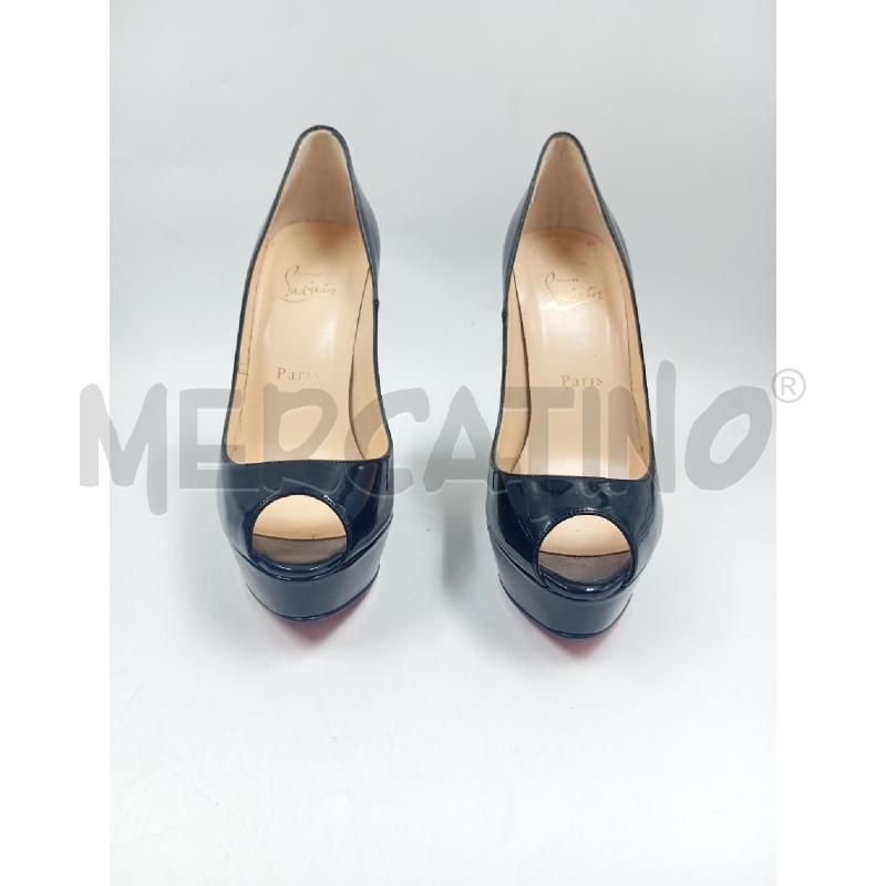 DECOLLETE LOUBOUTIN OPEN TOE NERE | Mercatino dell'Usato Verona fiera 2