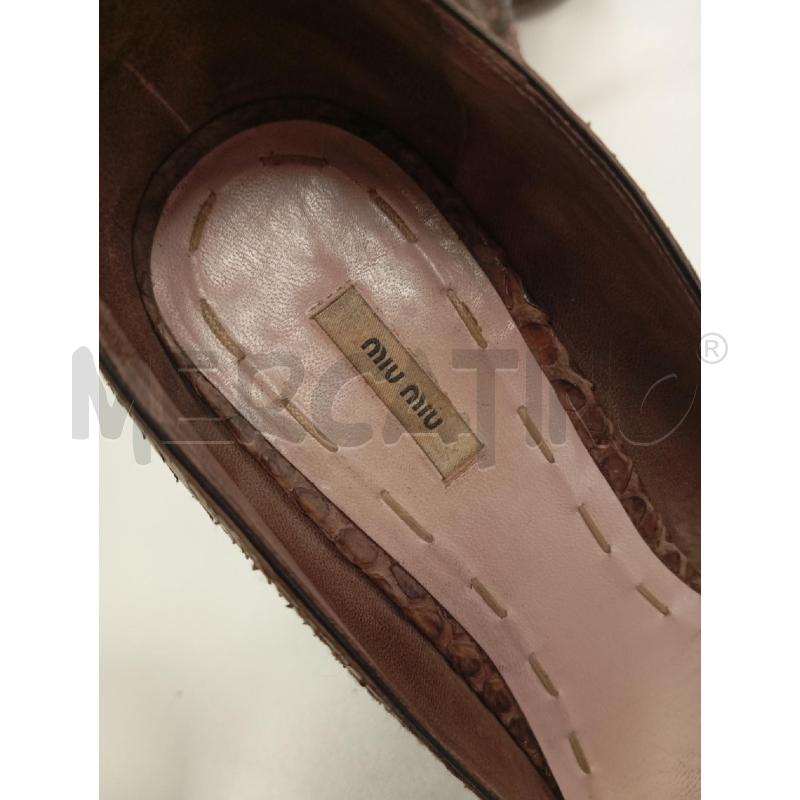 DECOLLETE MIU MIU PITONATE MARRONE | Mercatino dell'Usato Verona fiera 4
