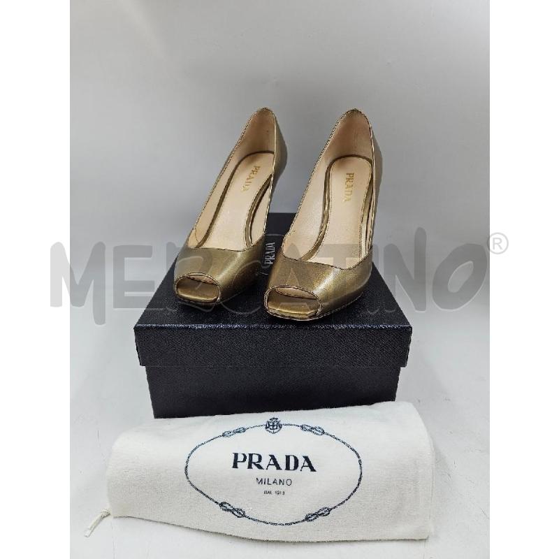 DECOLLETE PRADA SPUNTATE DORATE  | Mercatino dell'Usato Verona fiera 1