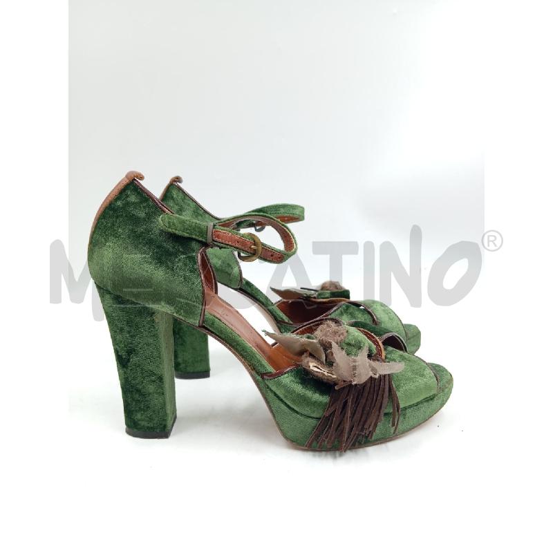 DECOLLETE STRATEGIA VELLUTO VERDE MARRONE  | Mercatino dell'Usato Verona fiera 1