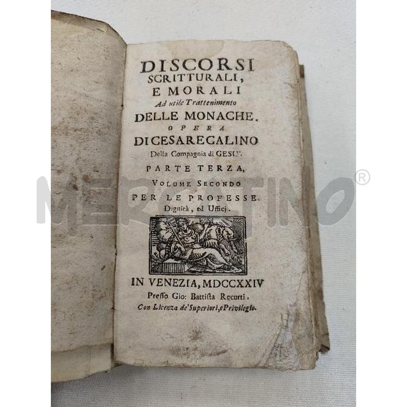 DISCORSI SCRITTURALI E MORALI P3 V2 | Mercatino dell'Usato Verona fiera 1