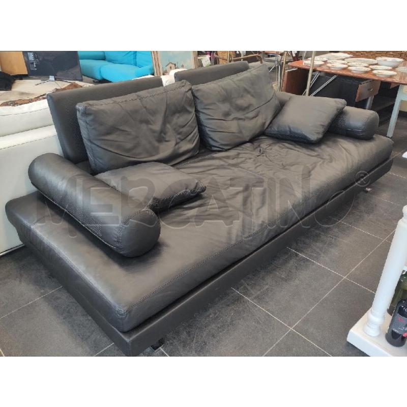 DIVANO BOSAL NERO PELLE | Mercatino dell'Usato Verona fiera 1