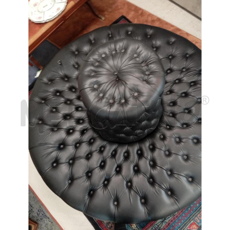 DIVANO CIRCOLARE NERO BASE LEGN ARG CAPITONNE | Mercatino dell'Usato Verona fiera 3