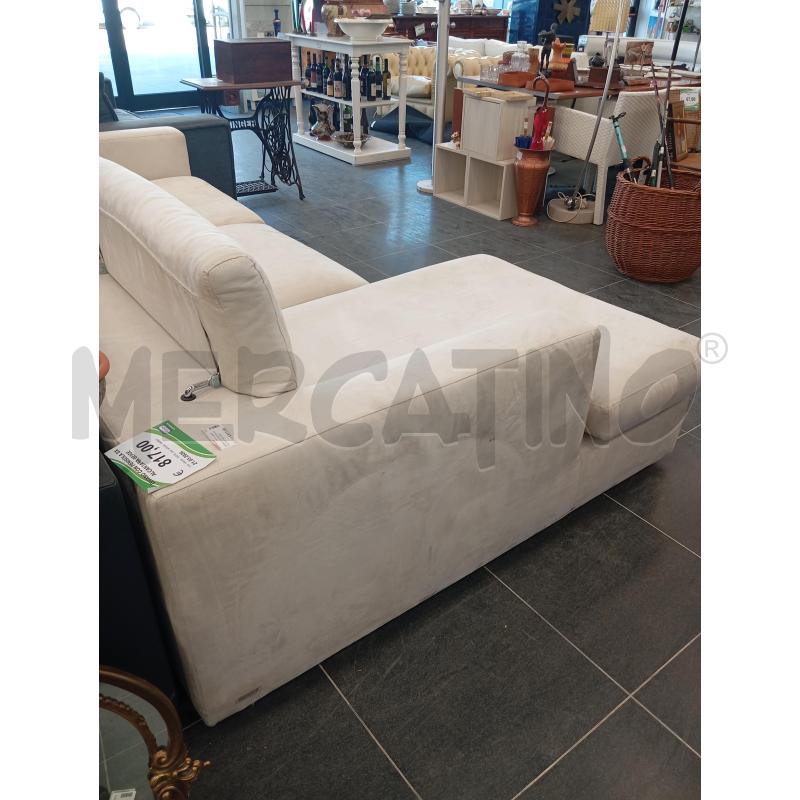 DIVANO CON PENISOLA SX ALCANTARA BEIGE | Mercatino dell'Usato Verona fiera 3