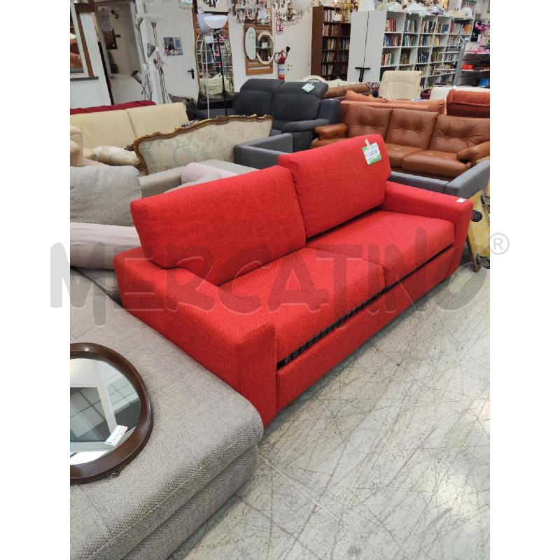 DIVANO LETTO ARANCIONE RETE ELETTROSALDATA | Mercatino dell'Usato Verona fiera 2