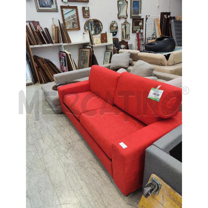 DIVANO LETTO ARANCIONE RETE ELETTROSALDATA | Mercatino dell'Usato Verona fiera 3