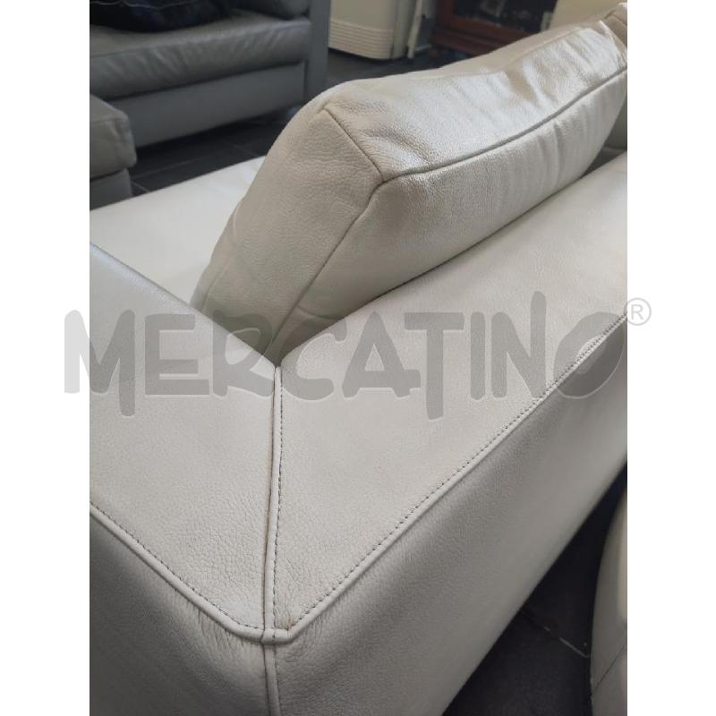 DIVANO MIMO DESIGN PELLE PRIMO FIORE BIANCO | Mercatino dell'Usato Verona fiera 5