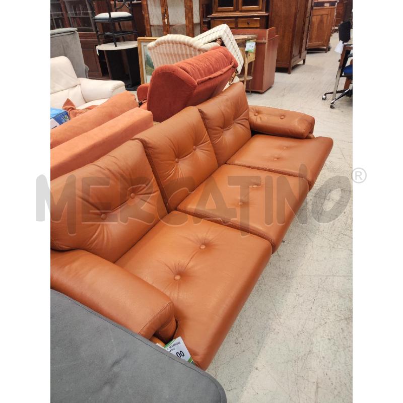 DIVANO PELLE MARRONE CORONADO | Mercatino dell'Usato Verona fiera 3