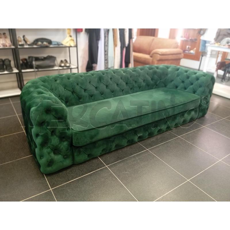 DIVANO T/CHESTER CAPITONNE VERDE PICCOLO DIFETTO | Mercatino dell'Usato Verona fiera 1