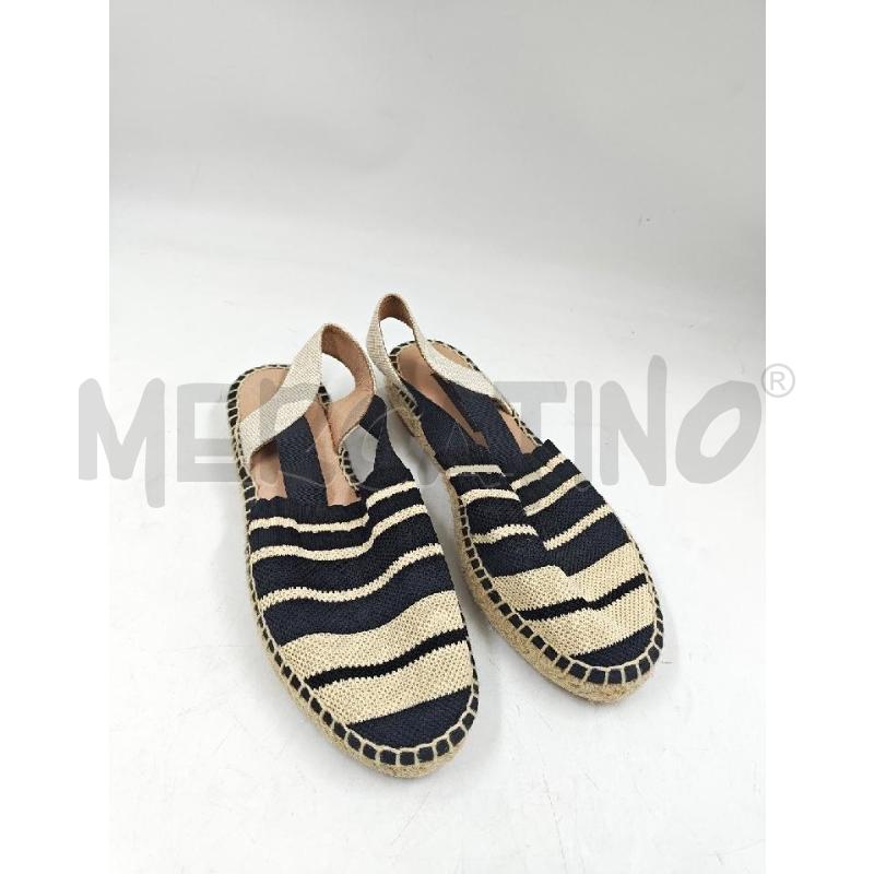 ESPADRILLAS D FRAU A RIGHE BEIGE NERE  | Mercatino dell'Usato Verona fiera 1