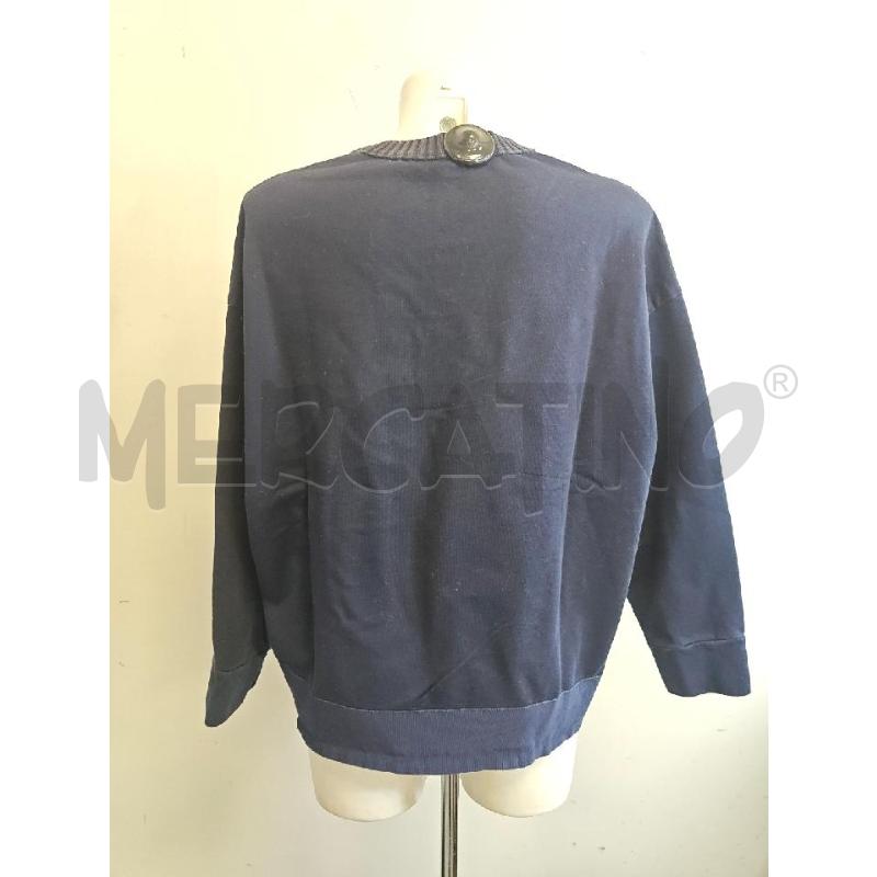FELPA DONNA MONCLER BLU LOGO LATERALE ROSSO   | Mercatino dell'Usato Verona fiera 3