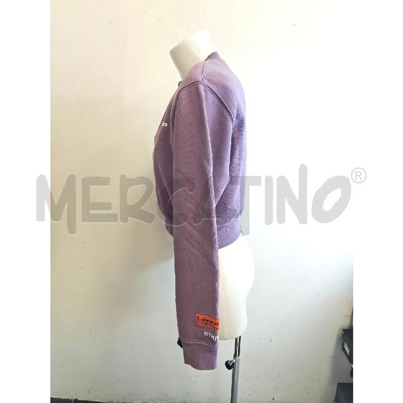 FELPA D HERON PRESTON LILLA SCRITTA BIA  | Mercatino dell'Usato Verona fiera 2