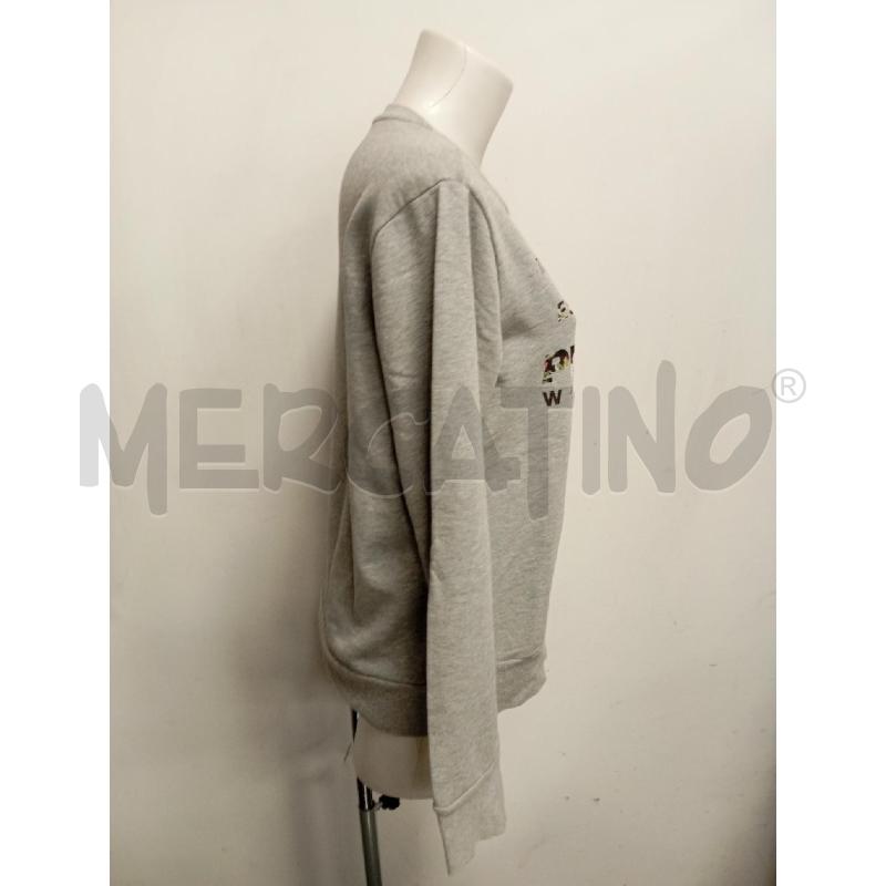FELPA D WOOLRICH GRIGIA GIROCOLLO IN COTONE GARZATO  | Mercatino dell'Usato Verona fiera 3