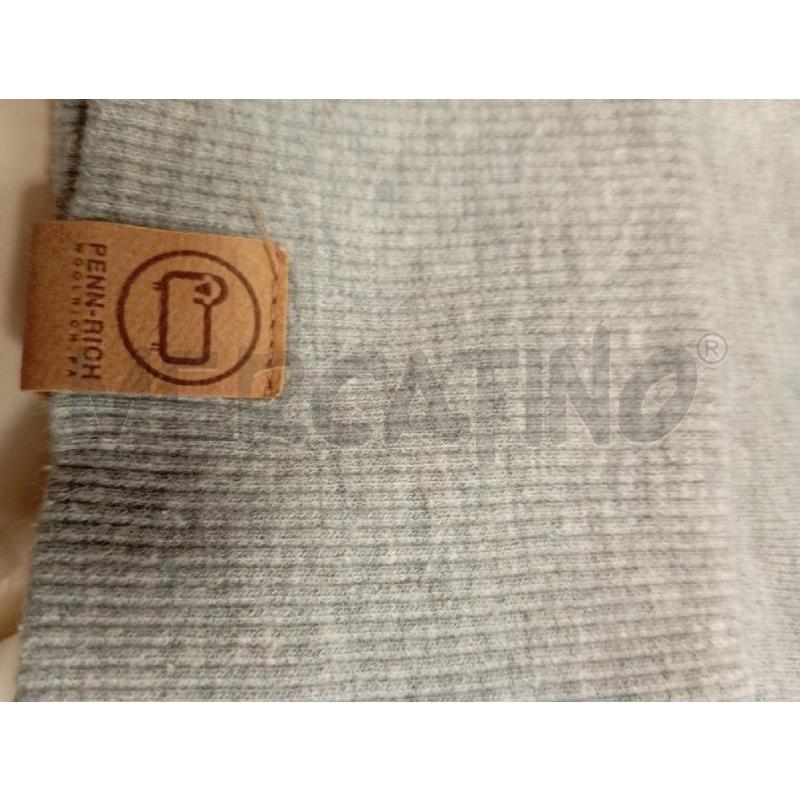 FELPA D WOOLRICH GRIGIA GIROCOLLO IN COTONE GARZATO  | Mercatino dell'Usato Verona fiera 5