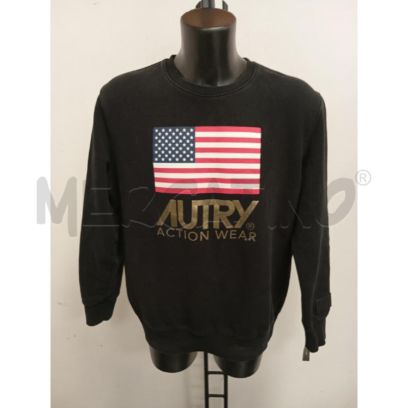 FELPA U AUTRY NERA CON BANDIERA AMERICANA  | Mercatino dell'Usato Verona fiera 1