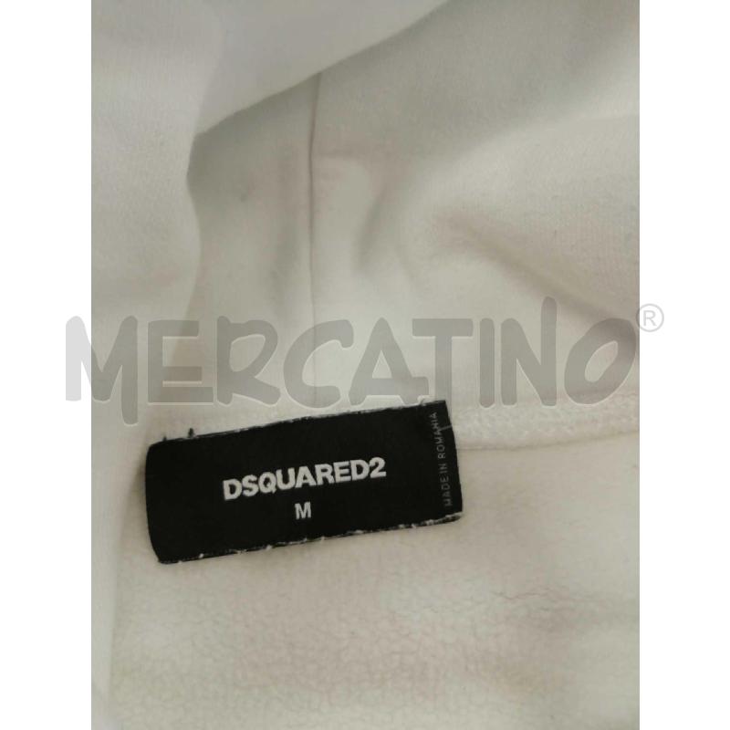 FELPA U ICON DSQUARED BIANCA CON CAPPUCCIO  | Mercatino dell'Usato Verona fiera 5