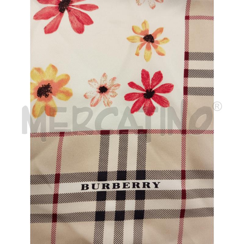 FOULARD BURBERRY STAMPA FIORI E CHECK  | Mercatino dell'Usato Verona fiera 4