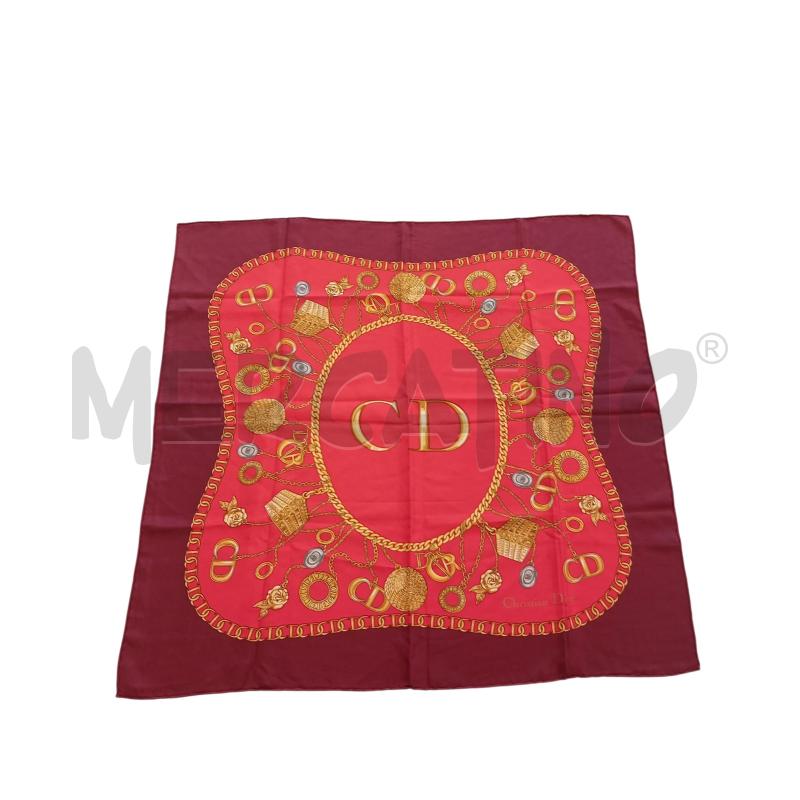 FOULARD CHRISTIAN DIOR ROSSO GIOIELLO  | Mercatino dell'Usato Verona fiera 1