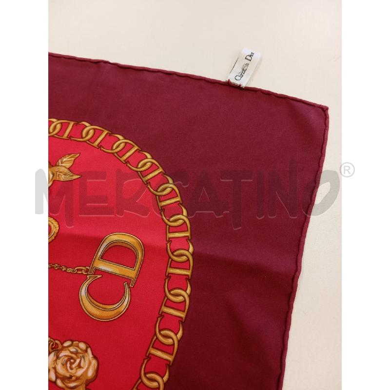 FOULARD CHRISTIAN DIOR ROSSO GIOIELLO  | Mercatino dell'Usato Verona fiera 4