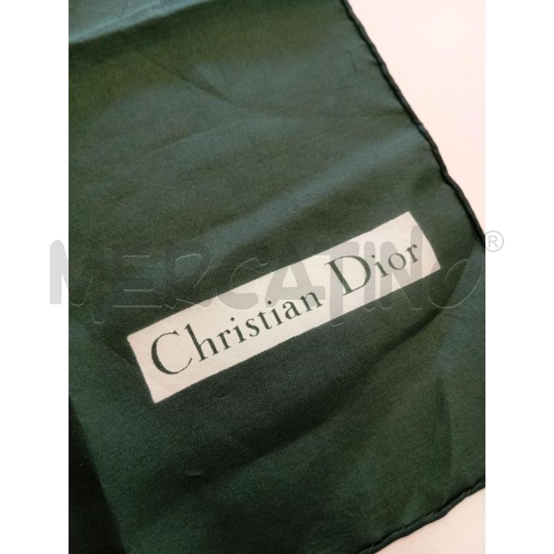 FOULARD CHRISTIAN DIOR VERDE LILLA BIA  | Mercatino dell'Usato Verona fiera 2
