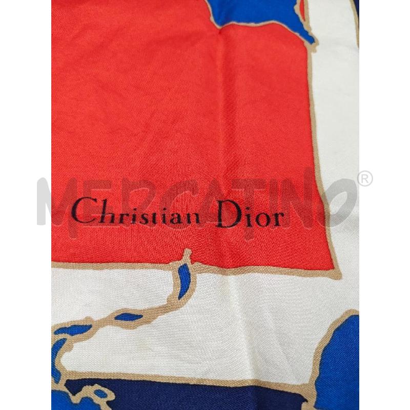 FOULARD CHRISTIAN DIOR  ROSSO BLUETTE  | Mercatino dell'Usato Verona fiera 2
