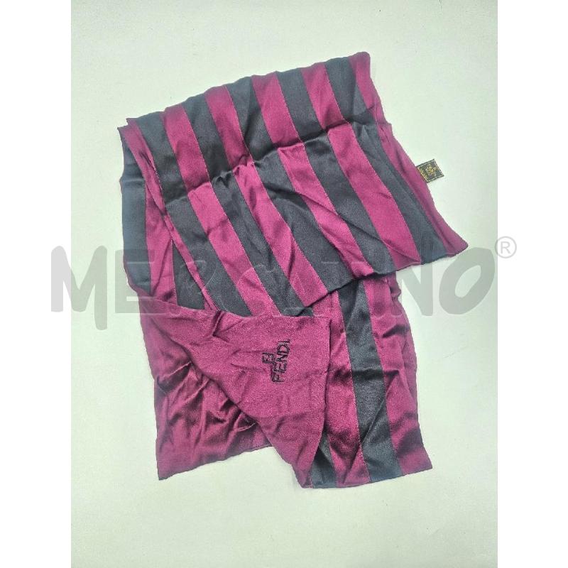 FOULARD FENDI RIGHE VINACEA NERO  | Mercatino dell'Usato Verona fiera 1