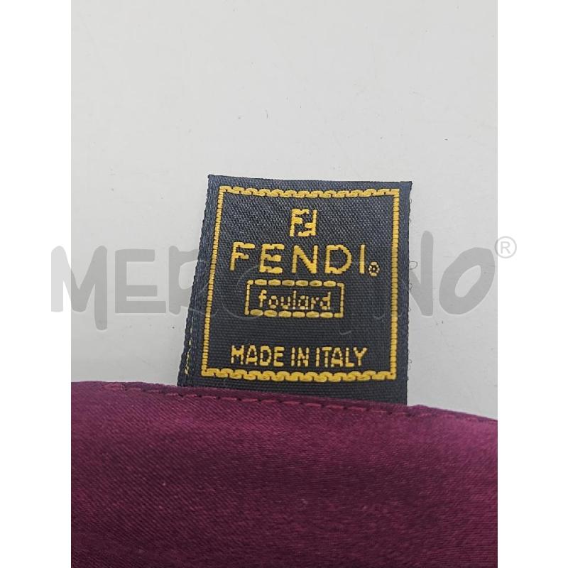 FOULARD FENDI RIGHE VINACEA NERO  | Mercatino dell'Usato Verona fiera 2