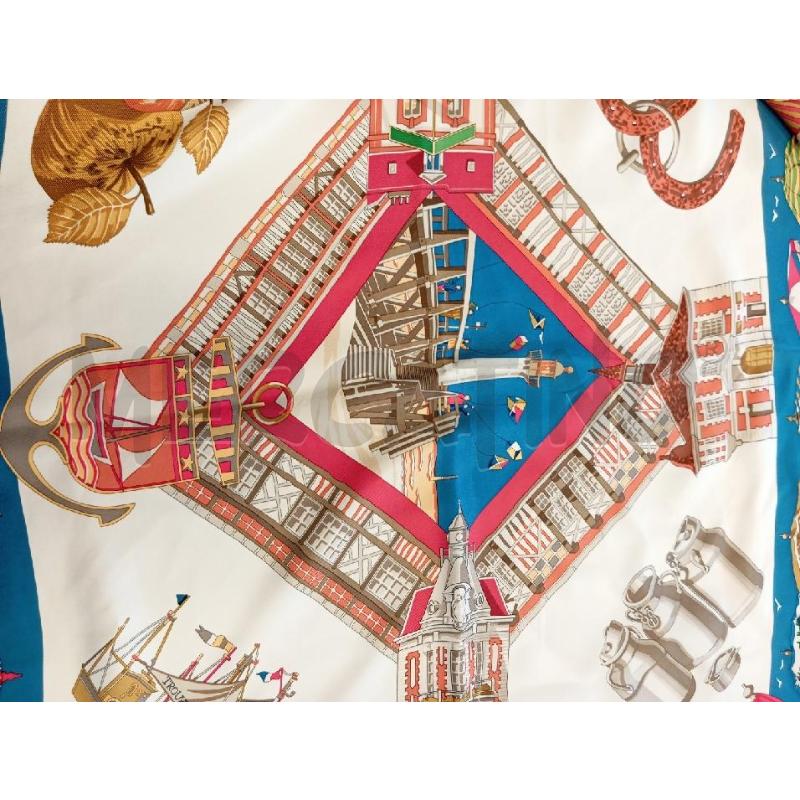 FOULARD HERMES CHARMES DES PLAGES NORMANDES ROSSO  | Mercatino dell'Usato Verona fiera 5